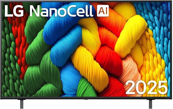 LG NanoCell AI NANO80A 4K Smart TV | α7 AI Processor 4K Gen8 | webOS 25