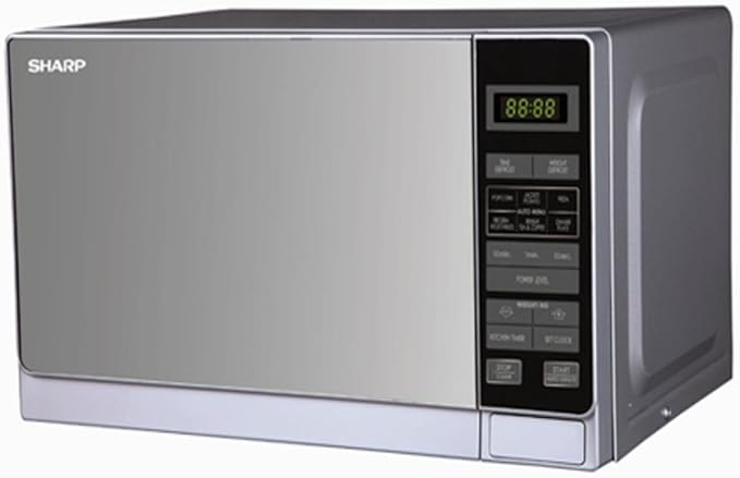 Sharp Stainless Steel Microwave Oven, (R-22AO(SM) V),Black/Grey